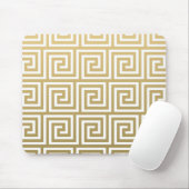 Elegantes Gold und weißes griechisches Mousepad (Mit Mouse)