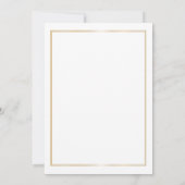 Elegantes Gold Uni-Abschluß Party Einladung (Rückseite)