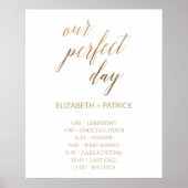 Elegantes Gold Unser perfekter Tag Poster (Vorne)