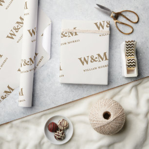 Elegantes Gold-Unternehmenslogo Geschäftsmarke Geschenkpapier