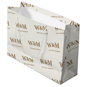 Elegantes Gold-Unternehmenslogo Geschäftsmarke Große Geschenktüte