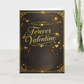 Elegantes Gold-Valentinstag Feiertagskarte