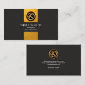 Elegantes Gold versieht zeitgenössischen einfachen Visitenkarte (Vorne/Hinten)