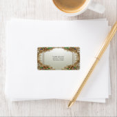 Elegantes Gold Verziert Address Label Adressaufkleber (Insitu)