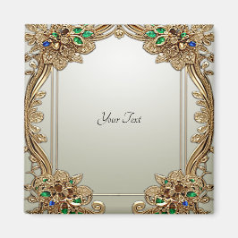 Elegantes Gold Verziert Magnet