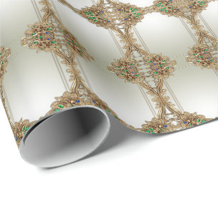 Elegantes Gold Verziert Wrapping Paper Geschenkpapier