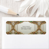 Elegantes Gold Verzierte Rücksendeadresse (Insitu)