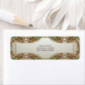 Elegantes Gold Verzierte Rücksendeadresse (Insitu)