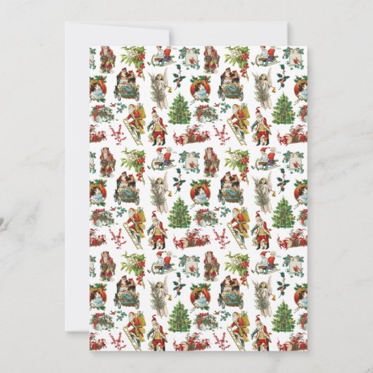 Elegantes Gold Vintag Retro Weihnachten (Rückseite)