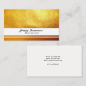 Elegantes Gold Visitenkarte (Vorne/Hinten)