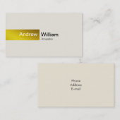 Elegantes Gold Visitenkarte (Vorne/Hinten)
