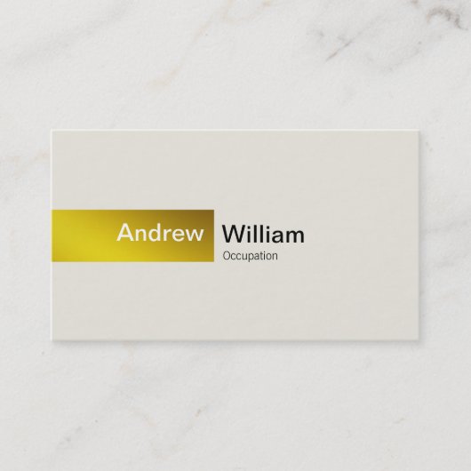 Elegantes Gold Visitenkarte (Vorderseite)