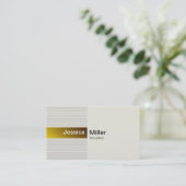 Elegantes Gold Visitenkarte (Stehend Vorderseite)