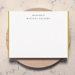 Elegantes Gold vom Schreibtisch aus Mitteilungskarte