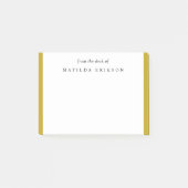Elegantes Gold vom Schreibtisch aus Post-it Klebezettel (Vorderseite)