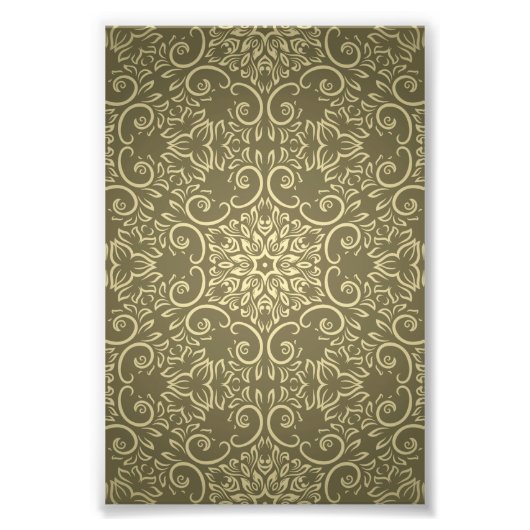 Elegantes Gold-Wallpaper-Muster Fotodruck (Vorne)