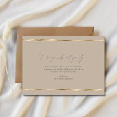 Elegantes Gold Wedding Foto Vielen Dank Karten