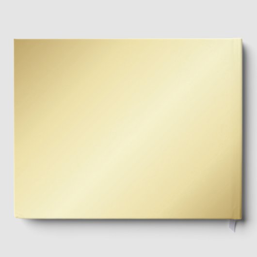 Elegantes Gold Wedding Gästebuch (Rückseite)