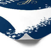 Elegantes Gold Wedding Gown Brautparty Willkommen Poster (Ecke)