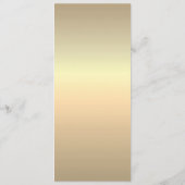 Elegantes Gold Wedding Menü Menükarte (Rückseite)