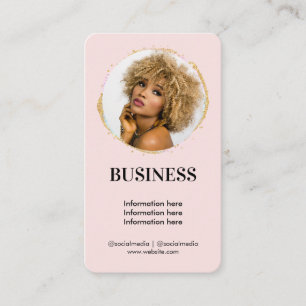 Elegantes Gold Weiblich Schönheit Social Media Pin Visitenkarte
