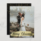 Elegantes Gold Weihnachten Erstes Verheiratetes Ve (Vorne/Hinten)