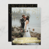 Elegantes Gold Weihnachten Erstes Verheiratetes Ve (Vorne/Hinten)