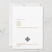 Elegantes Gold-Weihnachts-Klavierkonzert & Program Einladung (Rückseite)