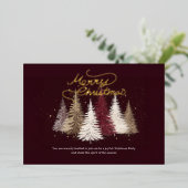 Elegantes Gold Weihnachts-Party Folieneinladung (Stehend vorne)