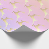 Elegantes Gold Weihnachtsbaum-Muster Geschenkpapier (Ecke)