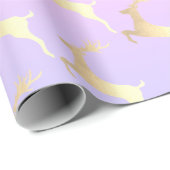 Elegantes Gold Weihnachtsbaum-Muster Geschenkpapier (Rolleneckpunkt)