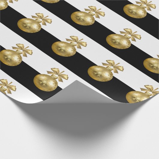 Elegantes Gold Weihnachtsgeschmack Geschenkpapier (Ecke)