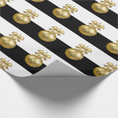Elegantes Gold Weihnachtsgeschmack Geschenkpapier (Ecke)
