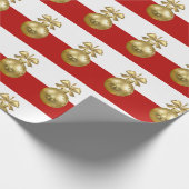 Elegantes Gold Weihnachtsgeschmack Geschenkpapier (Ecke)