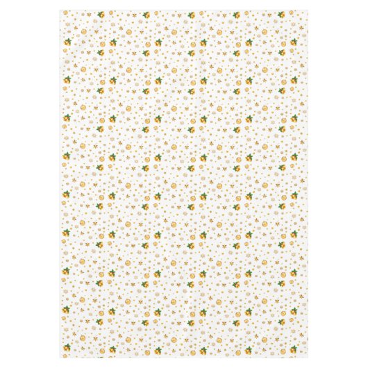 Elegantes Gold Weihnachtsmuster auf Weiß Tischdecke (Vorderseite)