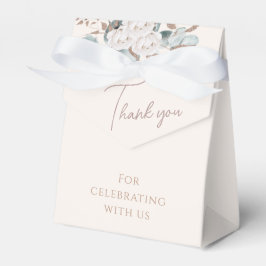 Elegantes Gold Weißer Rosen & Grünes Brautparty Geschenkschachtel