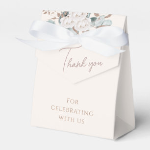 Elegantes Gold Weißer Rosen & Grünes Brautparty Geschenkschachtel