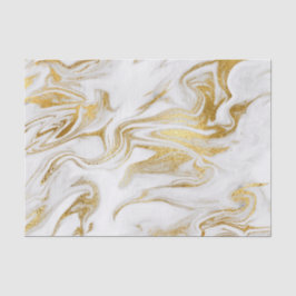 Elegantes Gold Weißes Imitat Marmor Weihnachten Seidenpapier