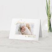 Elegantes Gold Weltfrieden Foto Feiertagskarte (Vorderseite)