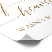 Elegantes Gold, wenn der Himmel noch nicht so weit Poster (Ecke)