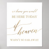 Elegantes Gold, wenn der Himmel noch nicht so weit Poster (Vorne)