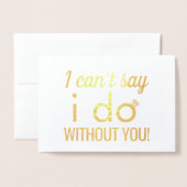 Elegantes Gold werden Sie mein Vorschlag für eine  Folienkarte (Vorderseite mit Umschlag)