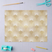 Elegantes Gold & White Art-Deko-Muster Seidenpapier (Basteln)