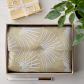 Elegantes Gold & White Art-Deko-Muster Seidenpapier (Geschenk)