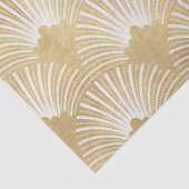 Elegantes Gold & White Art-Deko-Muster Seidenpapier (Detail)