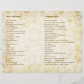 Elegantes Gold White Damask Patchwork Tree Program (Rückseite)