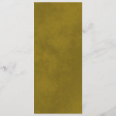 Elegantes Gold & White Download-Menü für Hochzeite Karte (Rückseite)