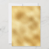 Elegantes Gold & White Wedding Probe Dinner Glam Einladung (Rückseite)