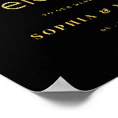 Elegantes Gold Willkommenszeichen Hochzeit Begrüßu Poster (Ecke)