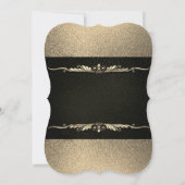 Elegantes Gold Wine Glas , Ballons, Ruhestand Part Einladung (Rückseite)